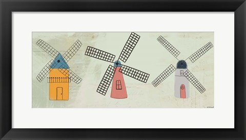 Framed Windmills Print