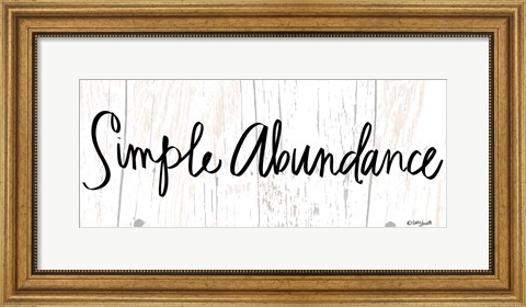 Framed Simple Abundance Print