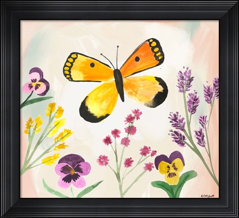 Framed Watercolor Butterfly Print