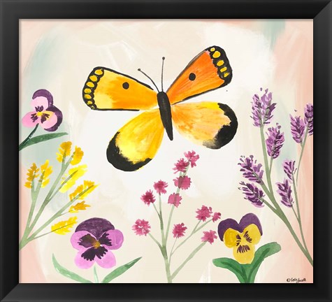 Framed Watercolor Butterfly Print