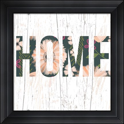 Framed Floral Home Print