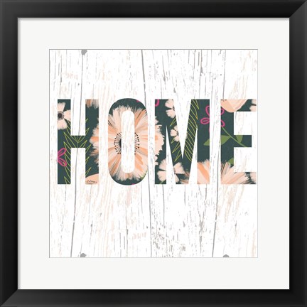 Framed Floral Home Print