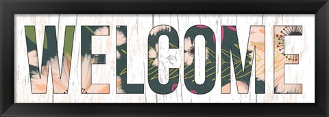 Framed Floral Welcome Print