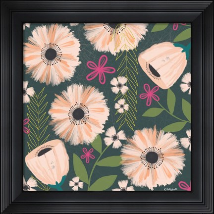 Framed Floral Night Print