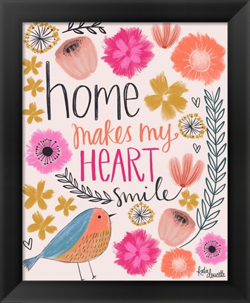 Framed Home Makes My Heart Smile Print