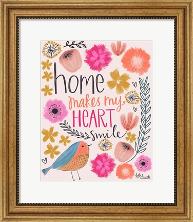 Framed Home Makes My Heart Smile Print