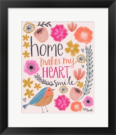 Framed Home Makes My Heart Smile Print