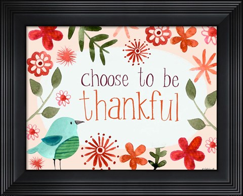 Framed Choose to be Thankful Print