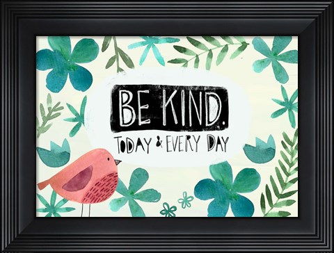 Framed Be Kind Print