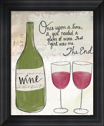 Framed Once Upon a Wine Print
