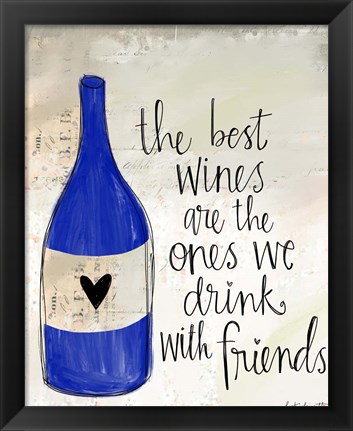Framed Wine and Friends Print