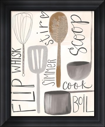 Framed Kitchen Words Print
