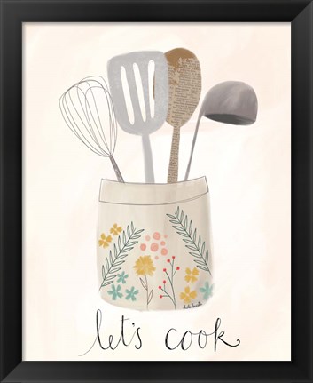 Framed Let&#39;s Cook Print