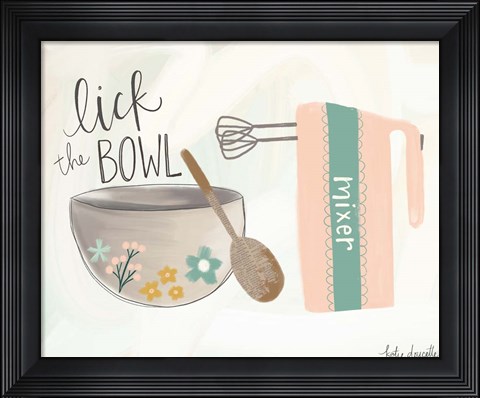 Framed Lick the Bowl Print