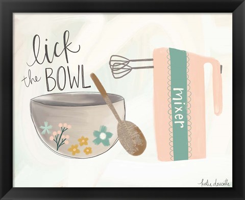 Framed Lick the Bowl Print