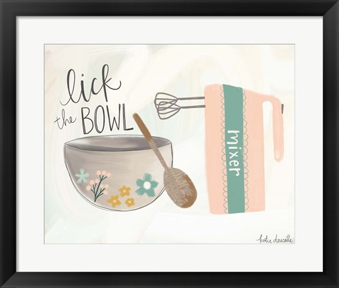 Framed Lick the Bowl Print