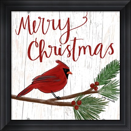 Framed Christmas Cardinal Print