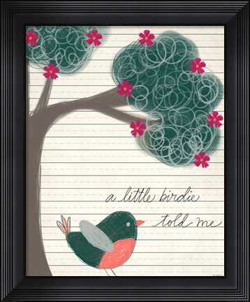 Framed Little Birdie Print