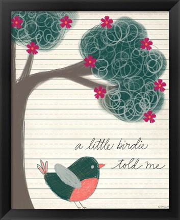 Framed Little Birdie Print