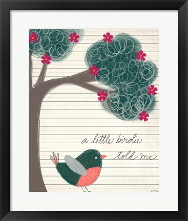 Framed Little Birdie Print