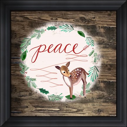Framed Peace Fawn Print