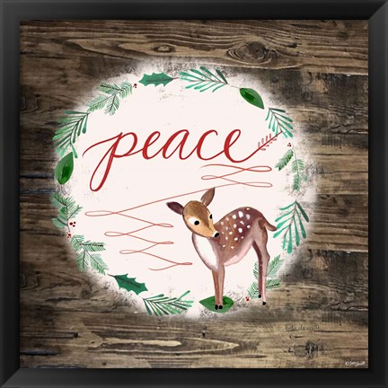 Framed Peace Fawn Print