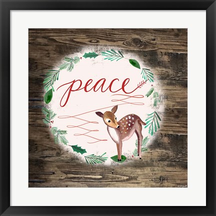 Framed Peace Fawn Print