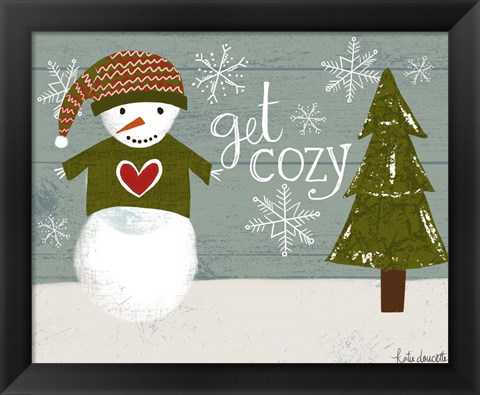 Framed Get Cozy Print