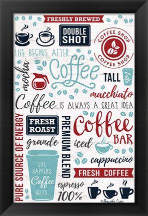 Framed Coffee Collage Print