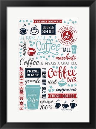 Framed Coffee Collage Print