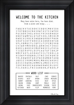 Framed Welcome to the Kitchen Print