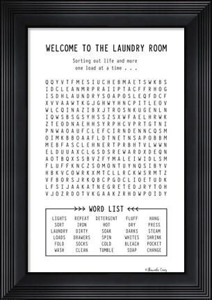Framed Welcome to the Laundry Room Print