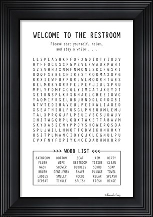 Framed Welcome to the Restroom Print
