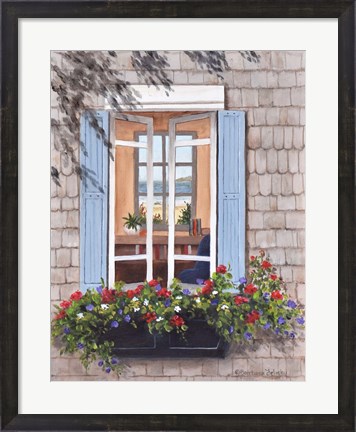 Framed Beach House Window Print