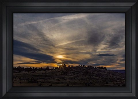Framed Steens Mountain Sunset Print