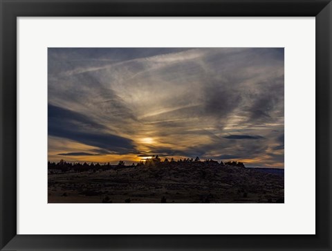 Framed Steens Mountain Sunset Print