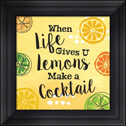 Framed Make a Cocktail Print