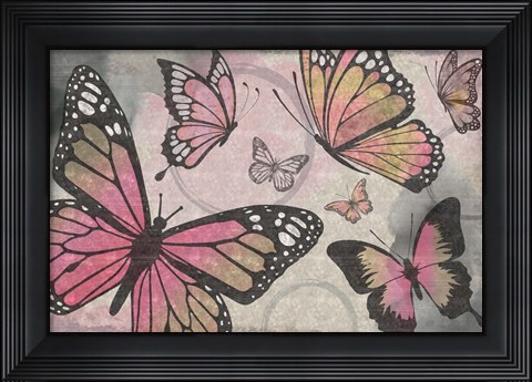 Framed Butterflies I Print