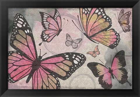 Framed Butterflies I Print