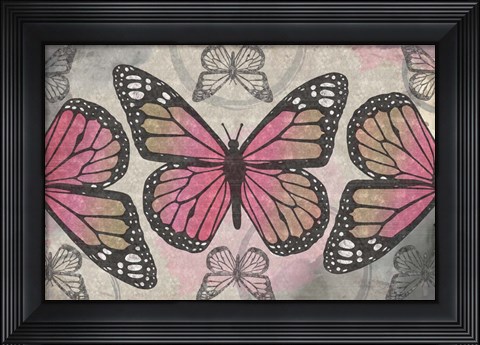 Framed Butterflies II Print