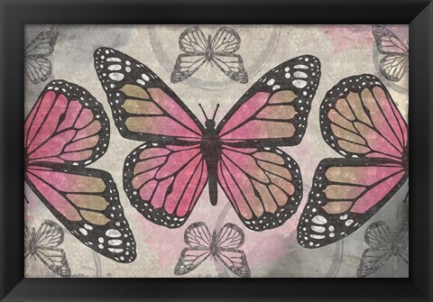 Framed Butterflies II Print