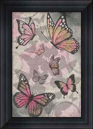 Framed Butterflies III Print