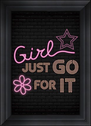 Framed Go For It Print