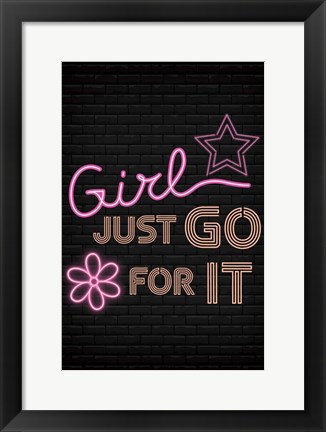 Framed Go For It Print