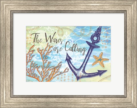 Framed Waves are Calling Print