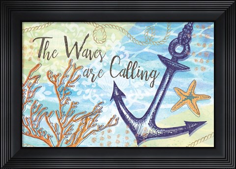 Framed Waves are Calling Print