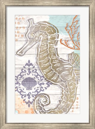Framed Sea Horse Print
