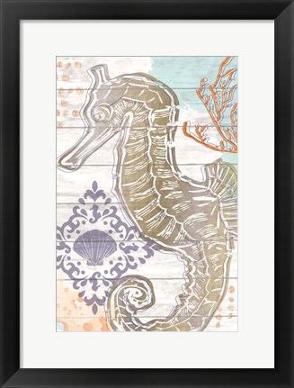 Framed Sea Horse Print