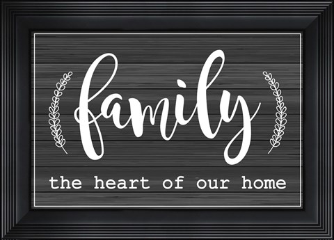 Framed Family is the Heart of Our Home Print