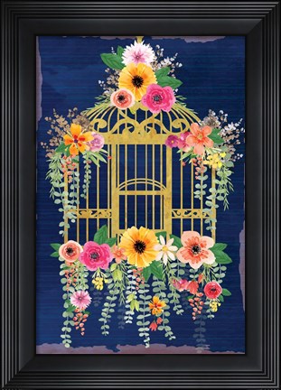 Framed Bird Cage Print